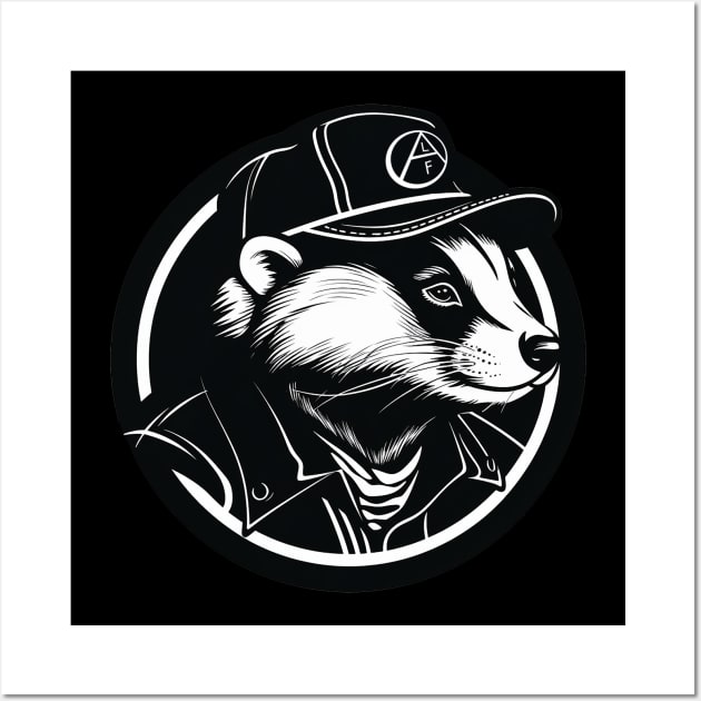 Animal Liberation Front Vegan Badger Wall Art by RichieDuprey